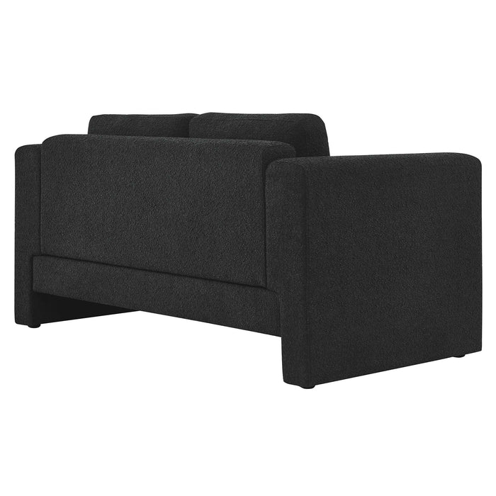 Visible Boucle Fabric Loveseat