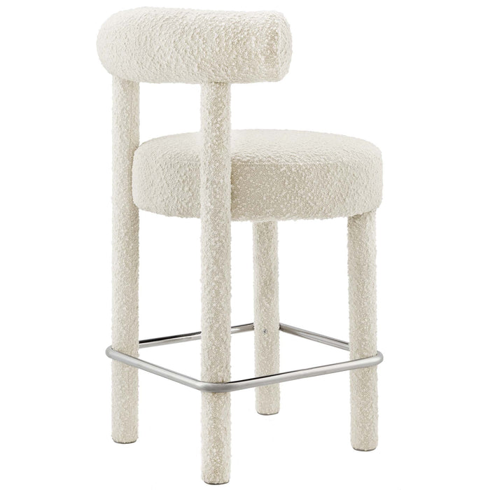 Toulouse Boucle Fabric Counter Stool