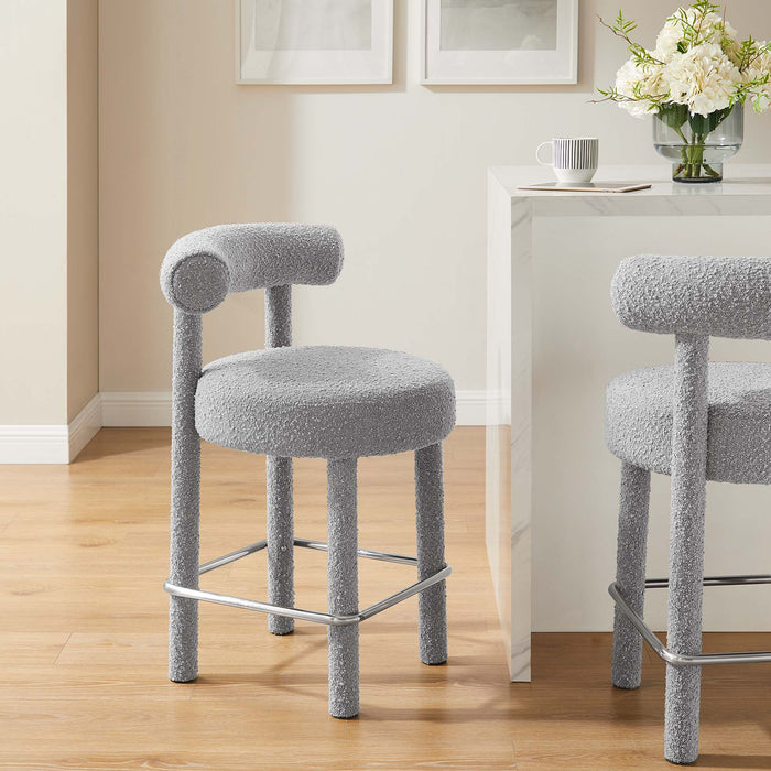 Toulouse Boucle Fabric Counter Stool