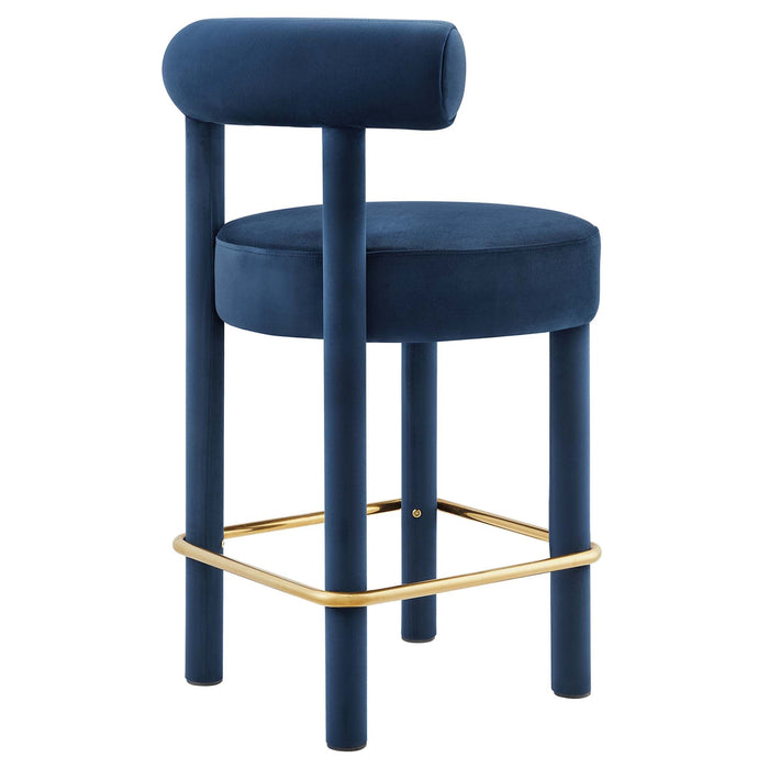 Toulouse Performance Velvet Counter Stool