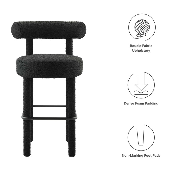 Toulouse Boucle Fabric Bar Stool