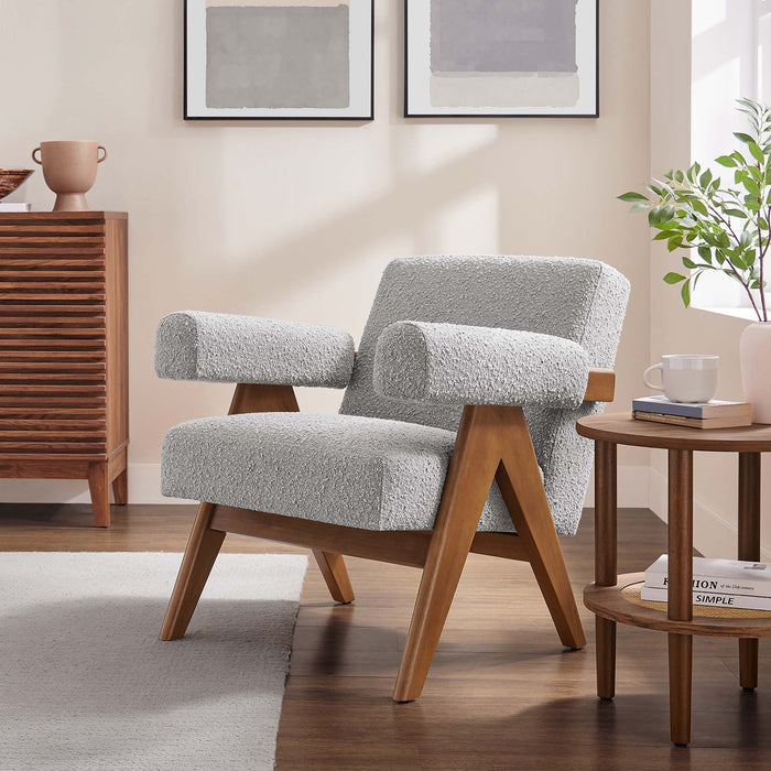 Lyra Boucle Fabric Armchair