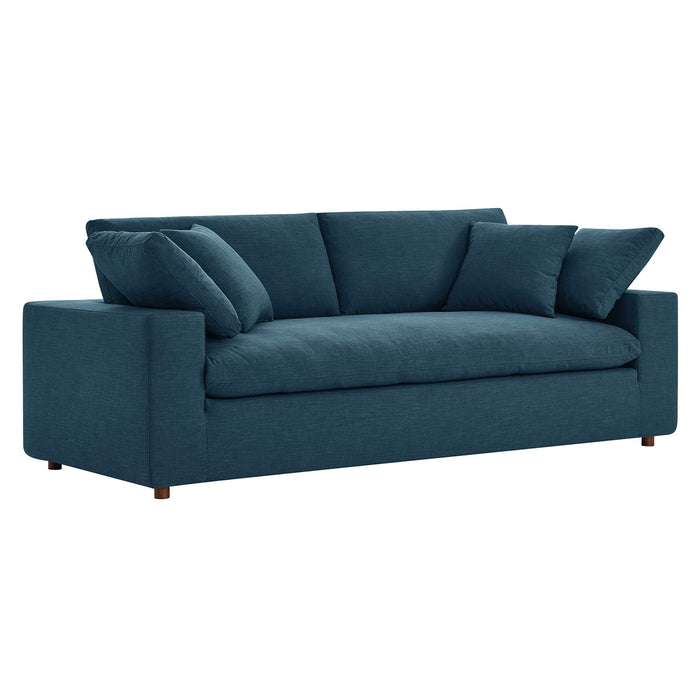 Commix Down Filled Overstuffed Sectional Sofa and Ottoman Set