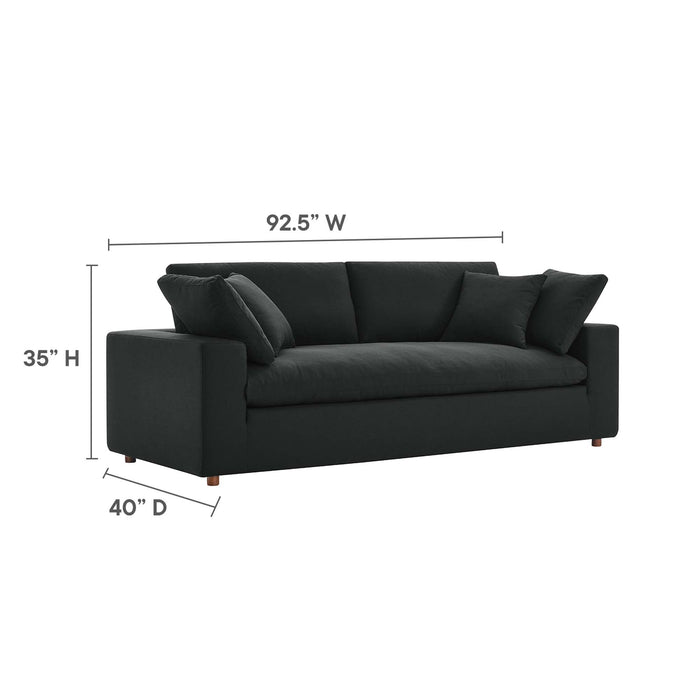 Commix Down Filled Overstuffed Sectional Sofa and Ottoman Set