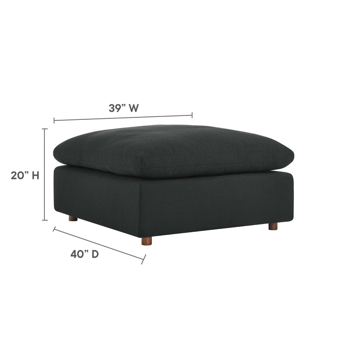 Commix Down Filled Overstuffed Sectional Sofa and Ottoman Set