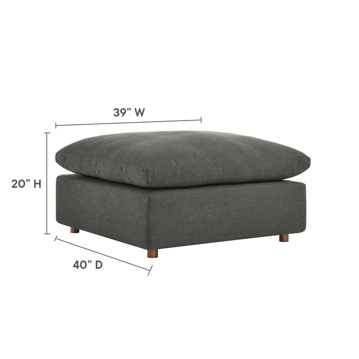 Commix Down Filled Overstuffed Sectional Sofa and Ottoman Set