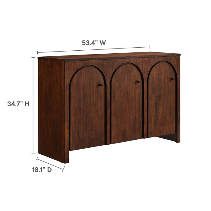 Appia 3-Door Arched Door Sideboard Storage Cabinet