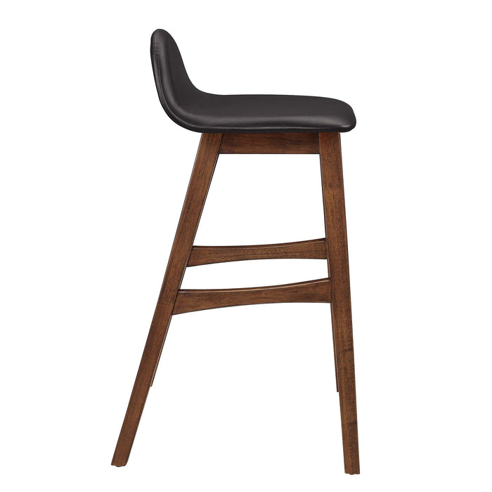 Juno Vegan Leather Wood Bar Stool - Set of 2