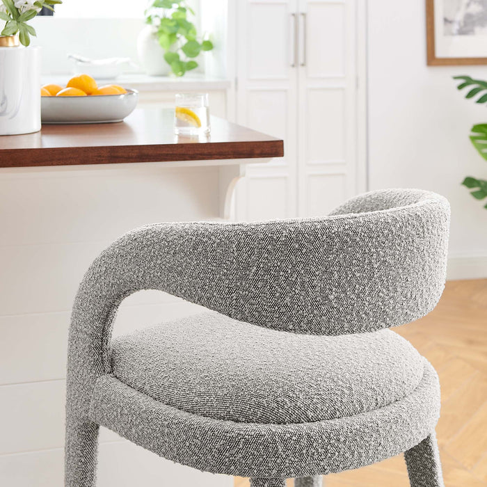 Pinnacle Boucle Upholstered Counter Stool Set of Two