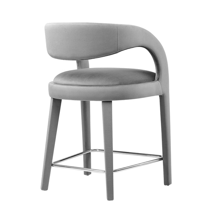 Pinnacle Performance Velvet Counter Stool Set of Two