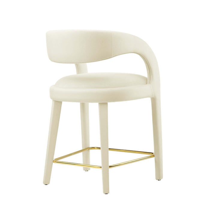 Pinnacle Performance Velvet Counter Stool Set of Two