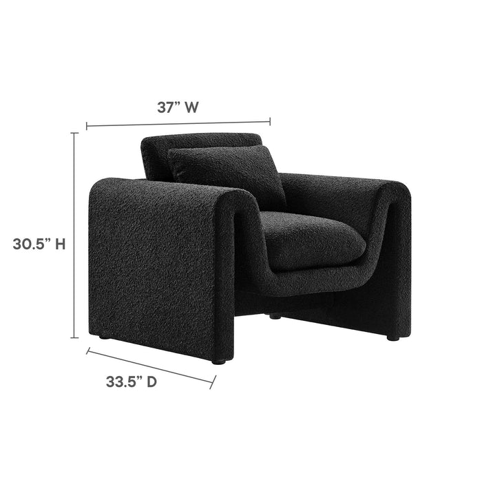 Waverly Boucle Upholstered Armchair