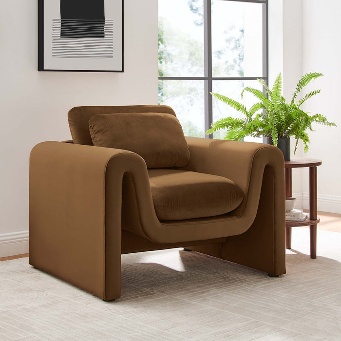 Waverly Performance Velvet Armchair