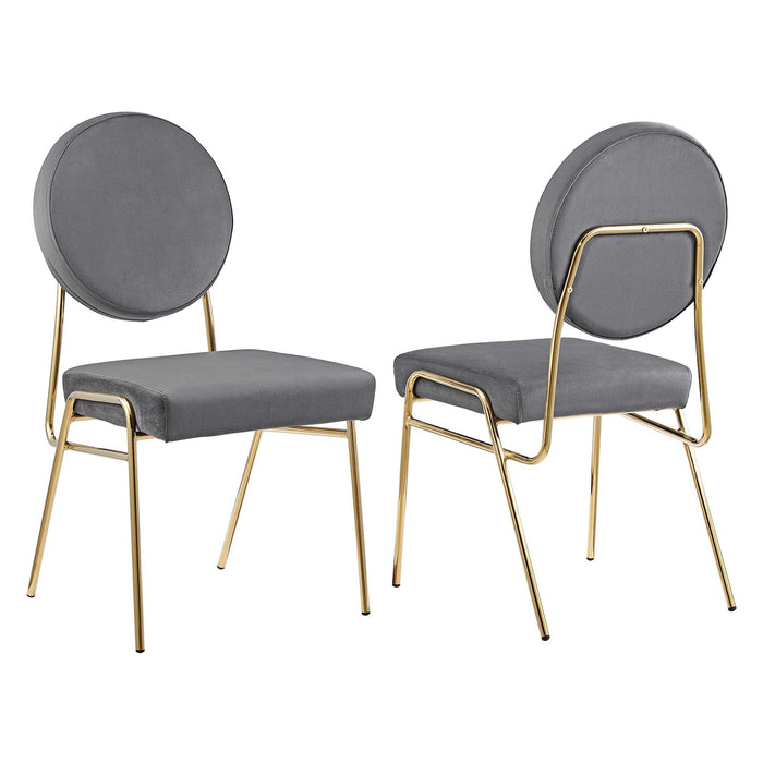 Craft Performance Velvet Dining Side Chairs - Set of 2