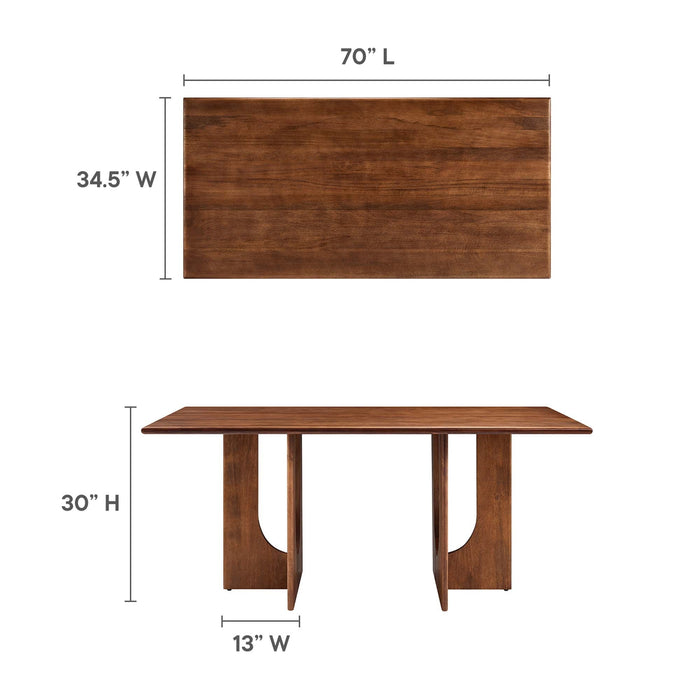 Rivian Rectangular 70" Wood Dining Table