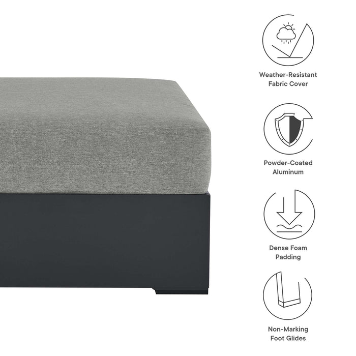 Tahoe Outdoor Patio Powder-Coated Aluminum Ottoman