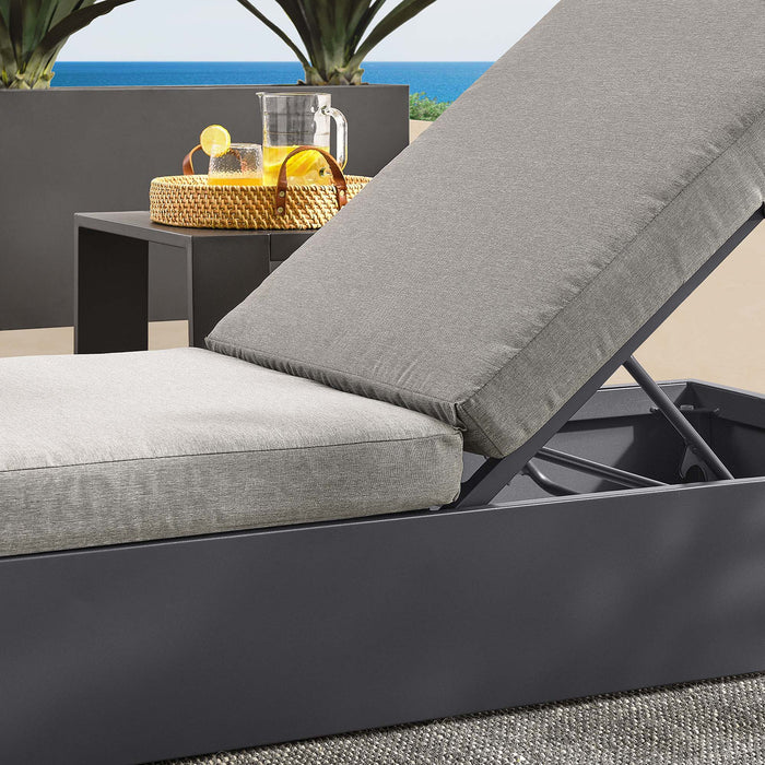 Tahoe Outdoor Patio Powder-Coated Aluminum Chaise Lounge Chair