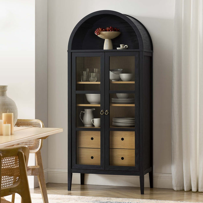 Nolan Tall Arched Storage Display Cabinet