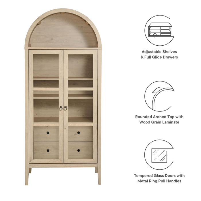 Nolan Tall Arched Storage Display Cabinet