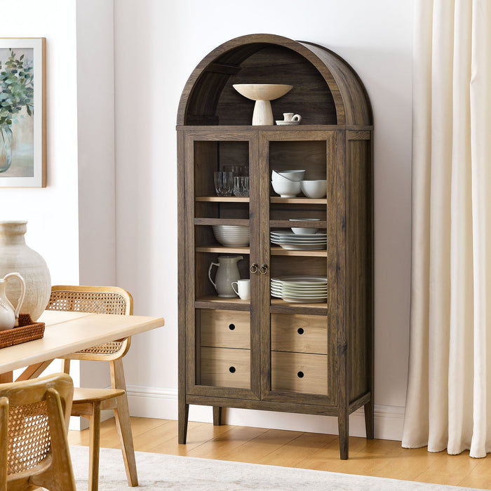 Nolan Tall Arched Storage Display Cabinet