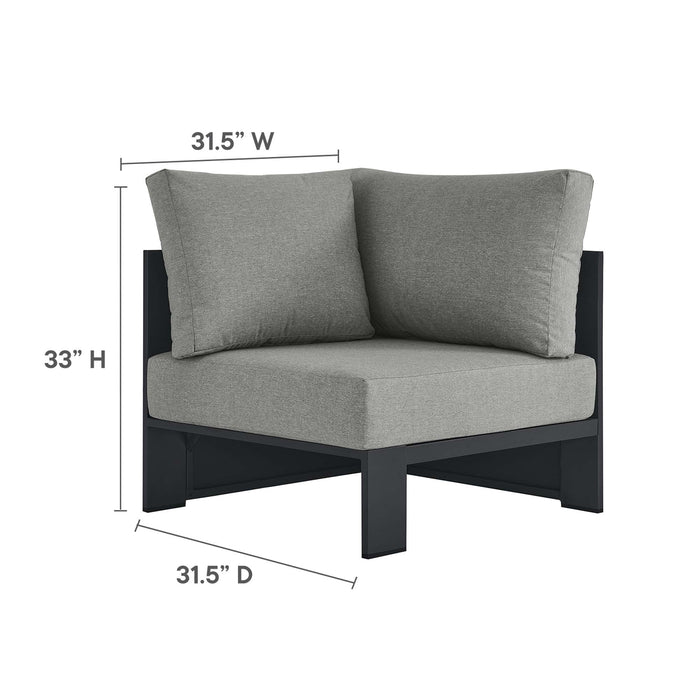 Tahoe Outdoor Patio Powder-Coated Aluminum 3-Piece Sectional Sofa Set