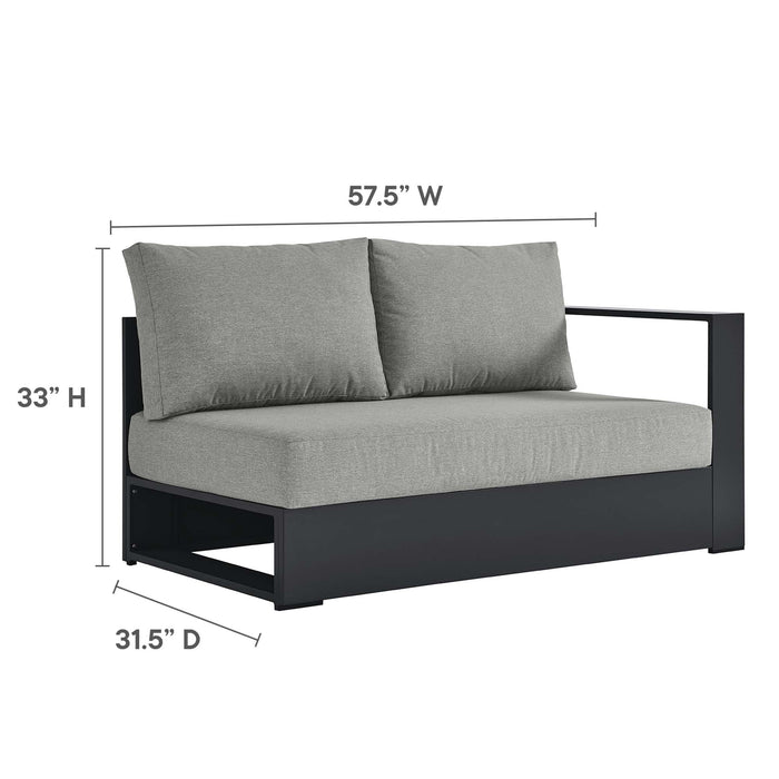 Tahoe Outdoor Patio Powder-Coated Aluminum 3-Piece Sectional Sofa Set