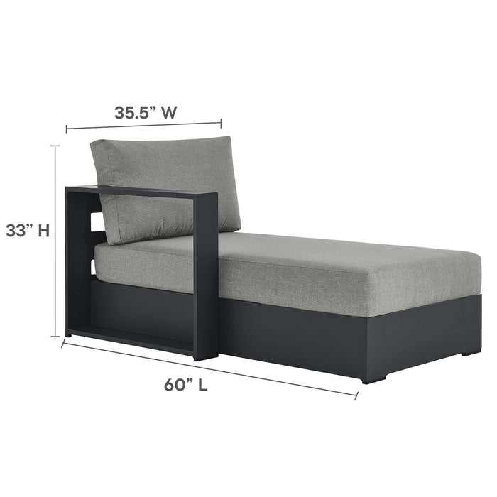 Tahoe Outdoor Patio Powder-Coated Aluminum 3-Piece Left-Facing Chaise Sectional Sofa Set