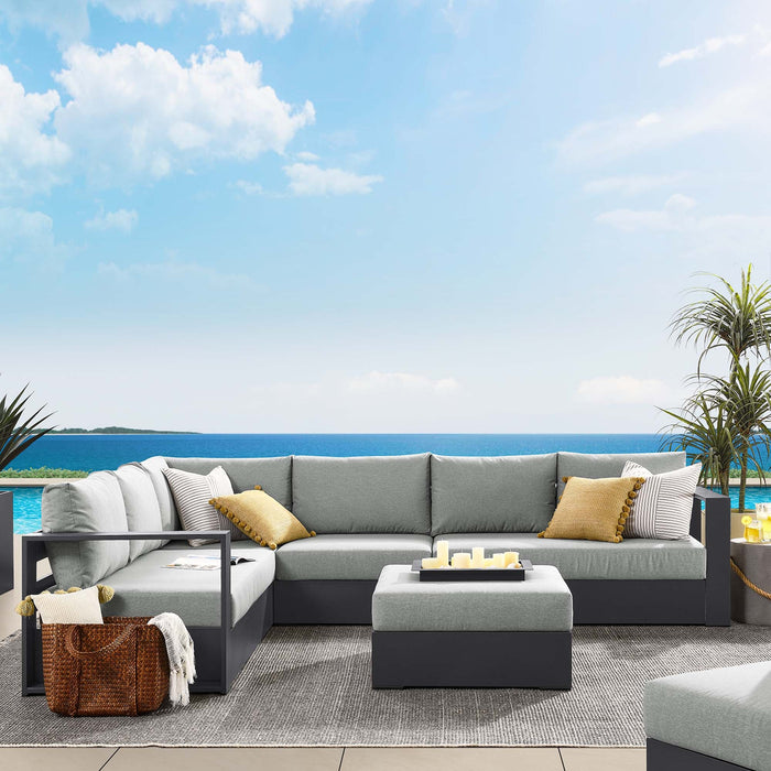 Tahoe Outdoor Patio Powder-Coated Aluminum 5-Piece Sectional Sofa Set