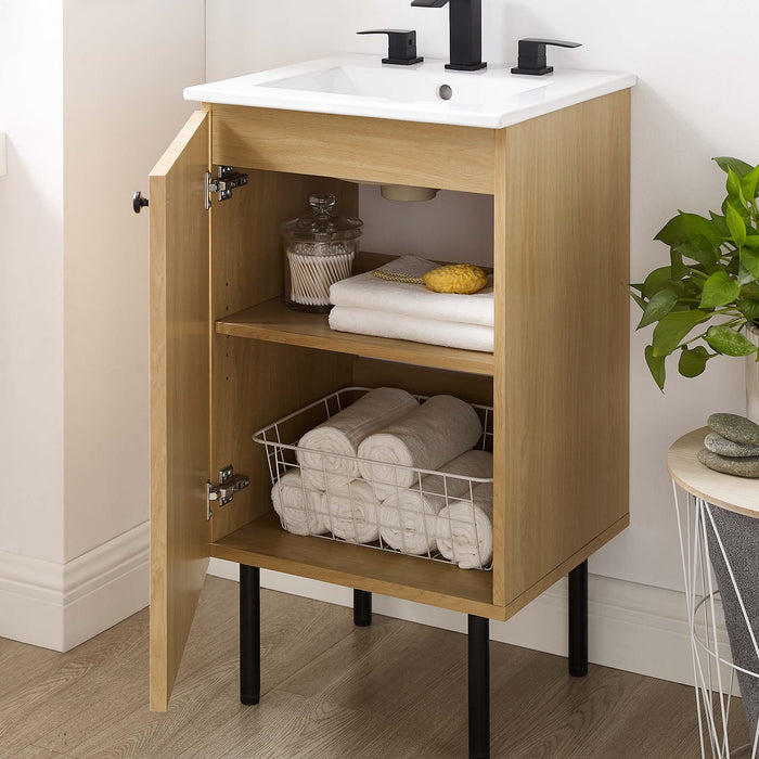 Chaucer Bathroom Vanity with White Basin Included