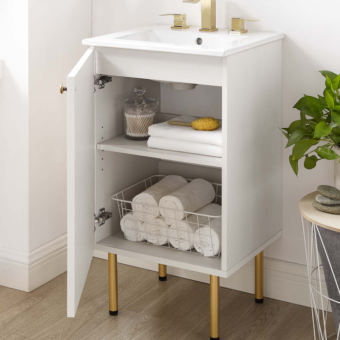 Chaucer Bathroom Vanity with White Basin Included