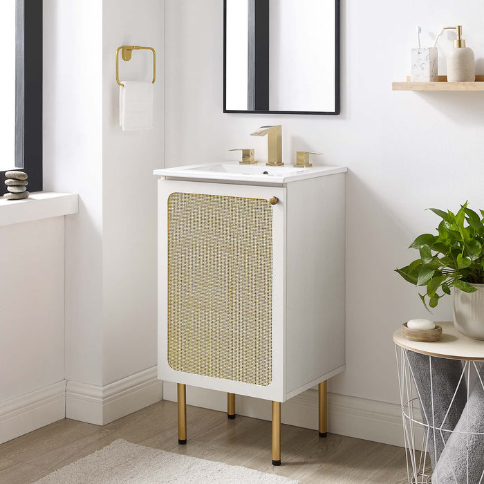 Chaucer Bathroom Vanity with White Basin Included