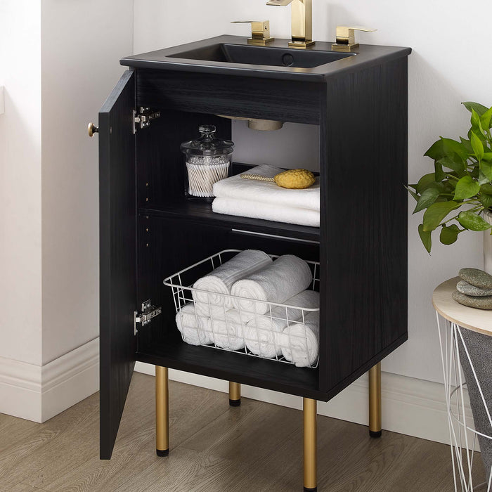 Chaucer Bathroom Vanity with Black Basin Included