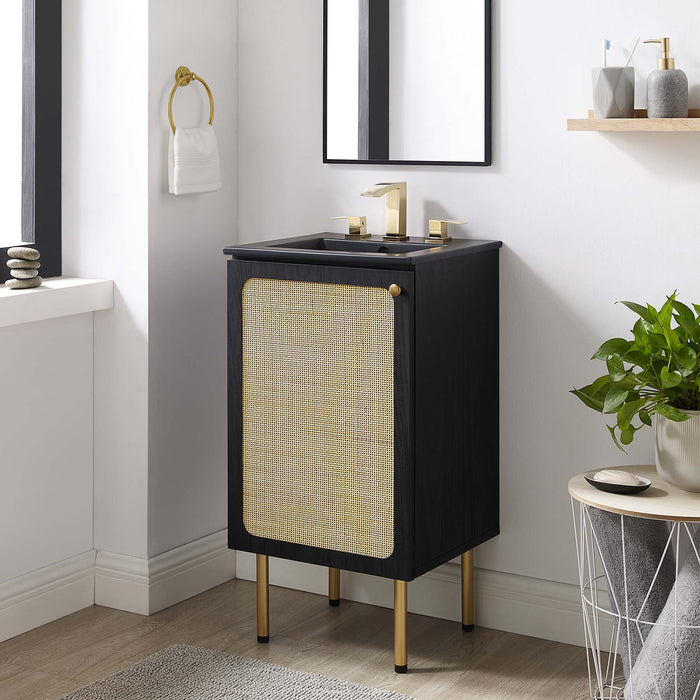 Chaucer Bathroom Vanity with Black Basin Included