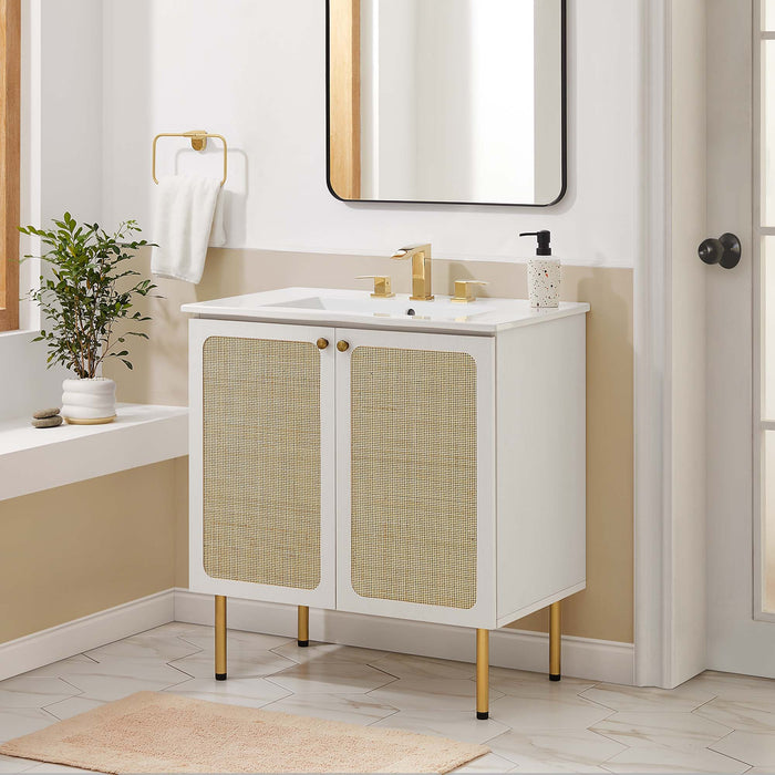 Chaucer Bathroom Vanity with White Basin Included