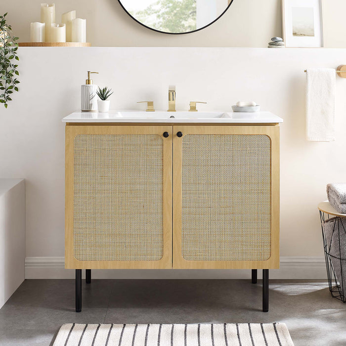 Chaucer Bathroom Vanity with White Basin Included