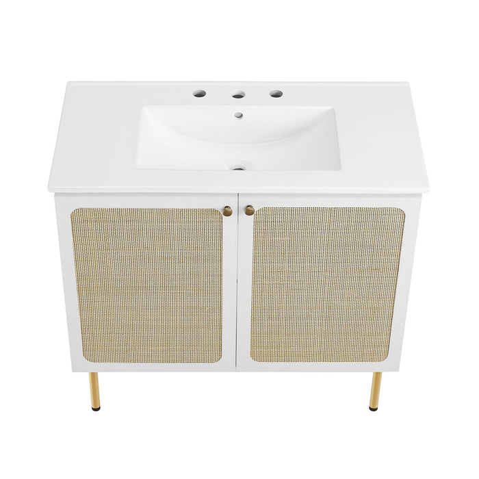 Chaucer Bathroom Vanity with White Basin Included