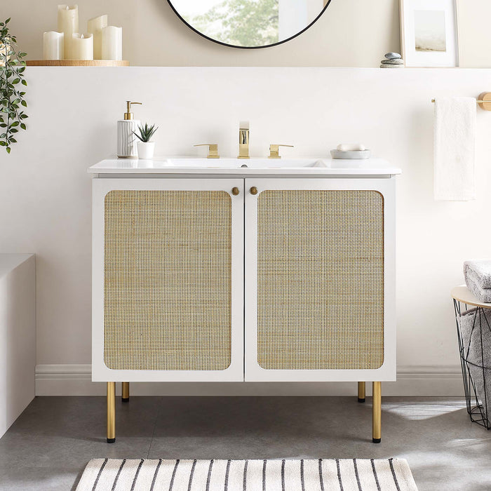 Chaucer Bathroom Vanity with White Basin Included