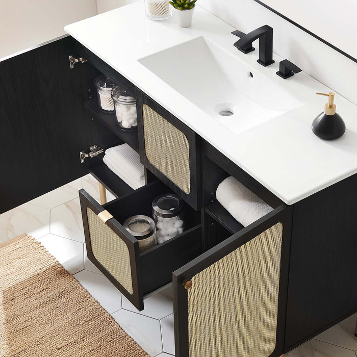 Chaucer 48" Bathroom Vanity with White Basin Included