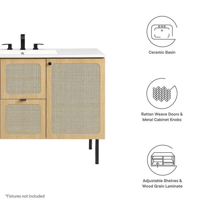 Chaucer 48" Bathroom Vanity with White Basin Included