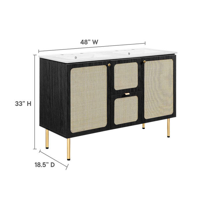 Chaucer 48" Bathroom Vanity with White Basin Included