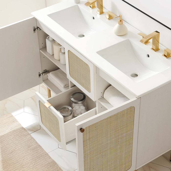 Chaucer 48" Bathroom Vanity with White Basin Included