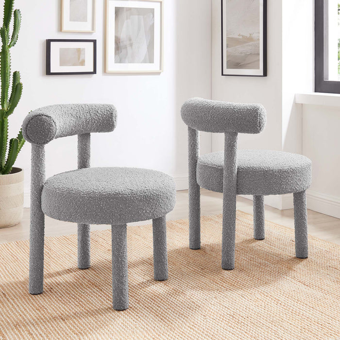 Toulouse Boucle Fabric Dining Chair - Set of 2