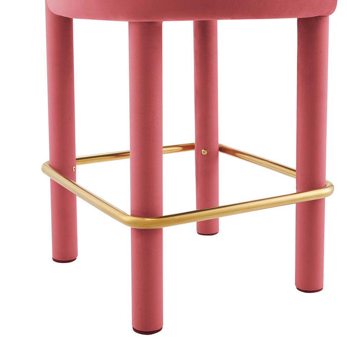 Toulouse Performance Velvet Counter Stool - Set of 2