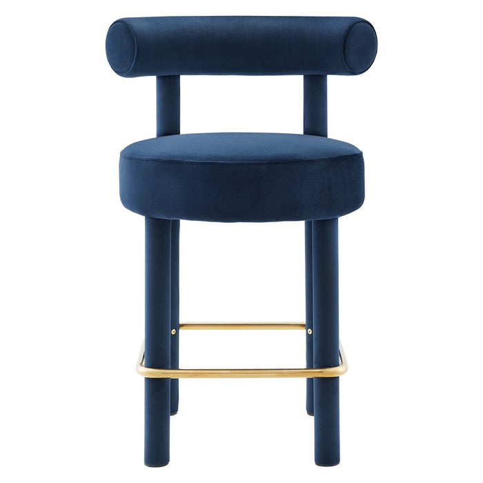 Toulouse Performance Velvet Counter Stool - Set of 2