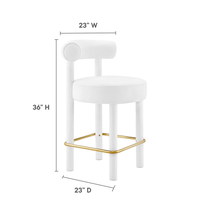 Toulouse Performance Velvet Counter Stool - Set of 2