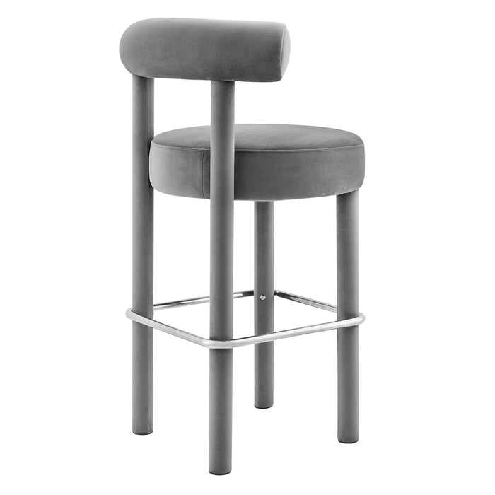 Toulouse Performance Velvet Bar Stool - Set of 2