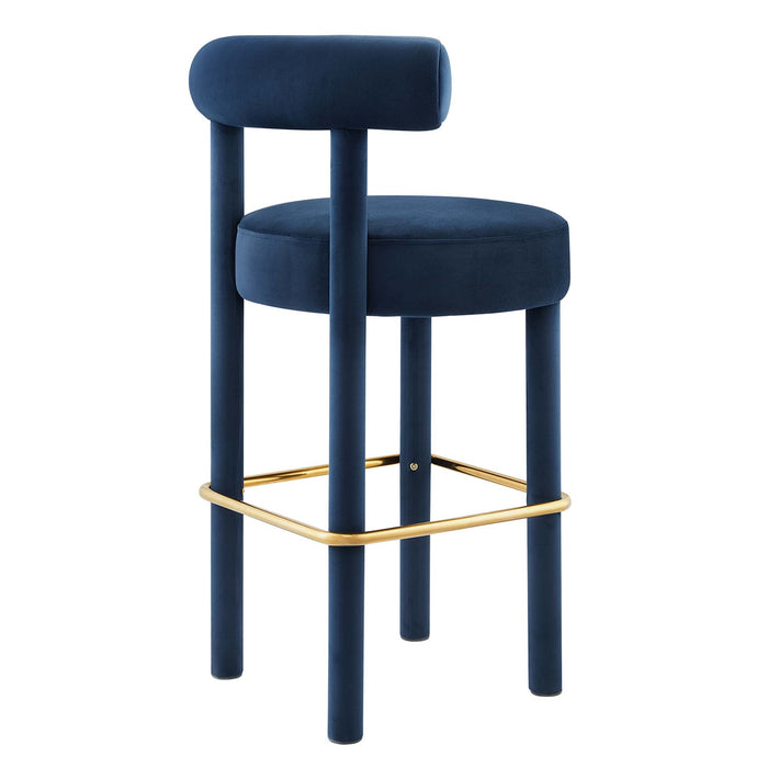 Toulouse Performance Velvet Bar Stool - Set of 2