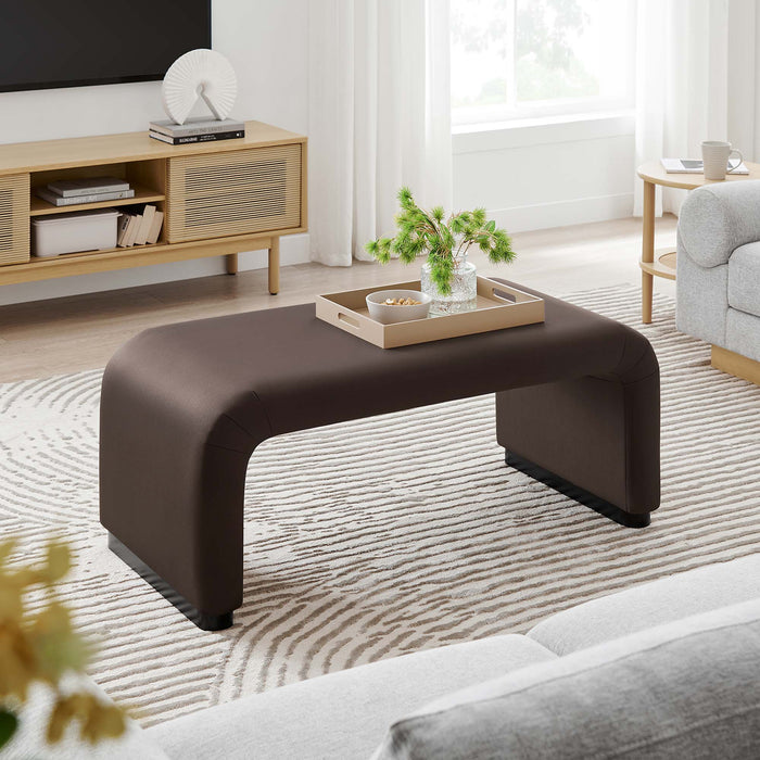 Koda Performance Velvet Waterfall Ottoman