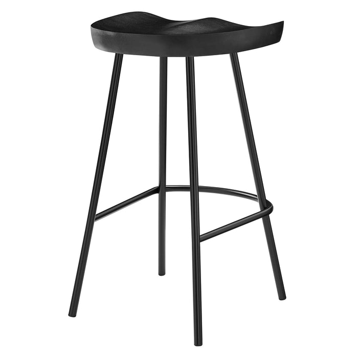 Concord Backless Wood Counter Stools - Set of 2