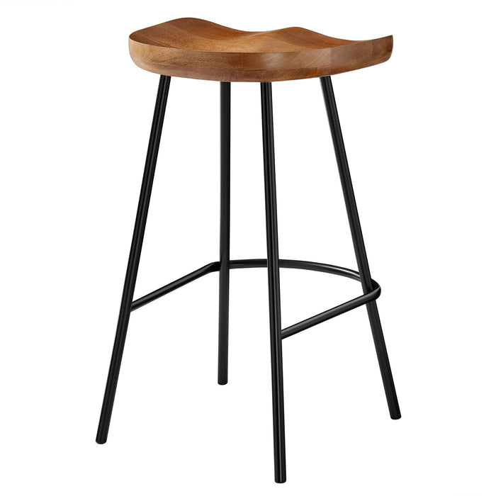 Concord Backless Wood Counter Stools - Set of 2